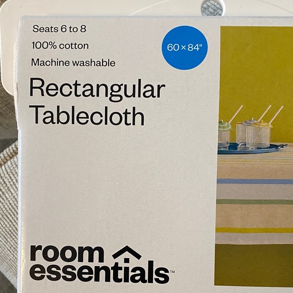 Room Essentials Rectangular 60x84”Tablecloth - Picture 3 of 4